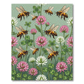 Buzzy Bee and Clover Meadow Garden Rug