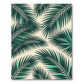 Lush Tropical Green Palm Foliage Rug