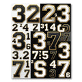 Gold and Black Varsity Number Collage Rug