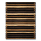 Rustic Horizontal Plank Striped Texture Rug