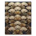 Glamorous Gold Fan Accordion Arrangement Rug