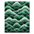 Modern Serene Jade Rolling Wave Rug