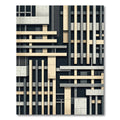 Modern Architectural Neutral Grid Abstract Rug