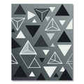 Monochromatic Geometric Triangle Abstract Composition Rug