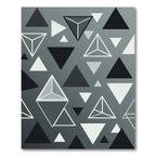 Monochromatic Geometric Triangle Abstract Composition Rug