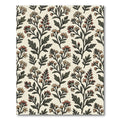 Cream Tan Floral Branch Pattern Rug