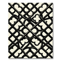 Monochrome Geometric Gothic Trellis Rug