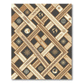 Earth Tone Geometric Globe Stripe Rug