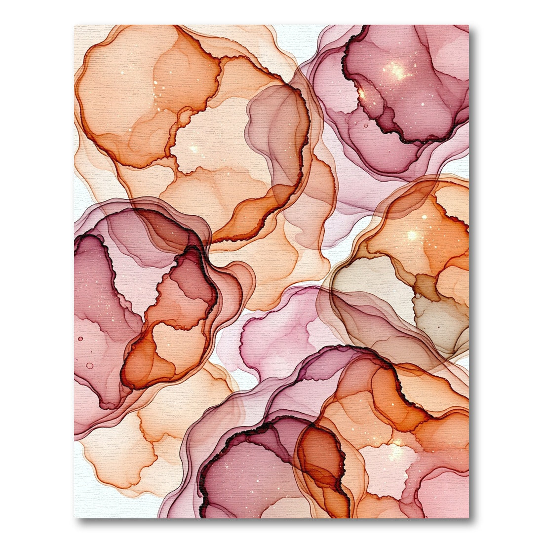 Ethereal Blush Orchid Fluid Swirls Rug