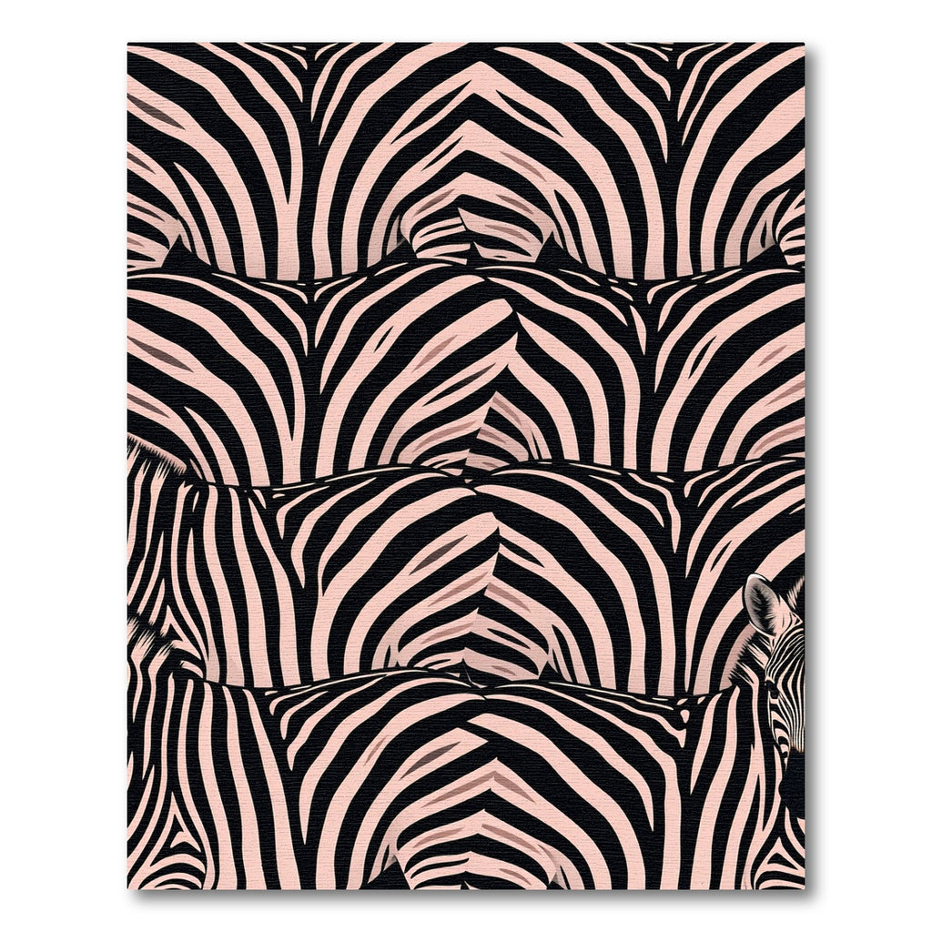 Abstract Blush Pink Zebra Stripe Rug