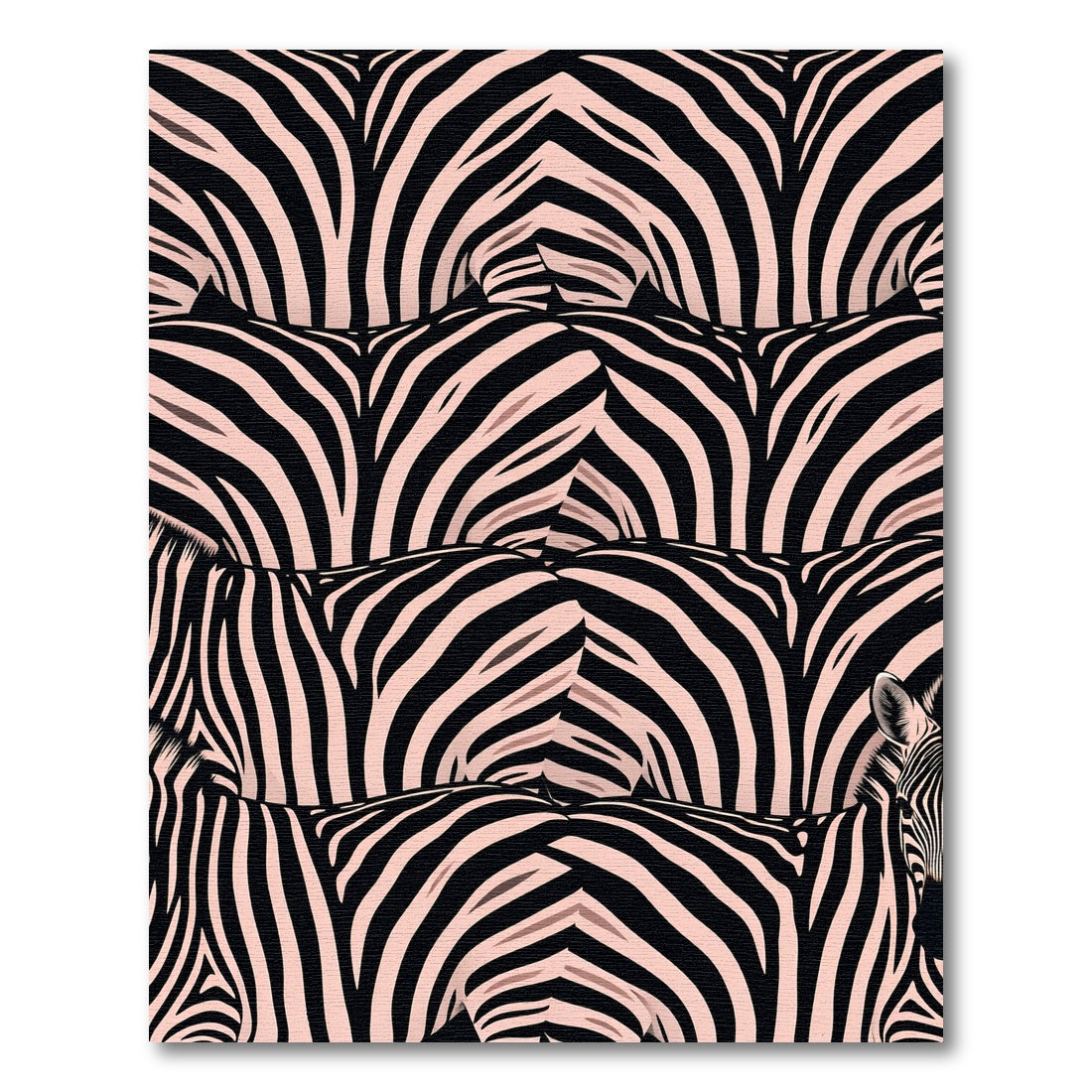Abstract Blush Pink Zebra Stripe Rug