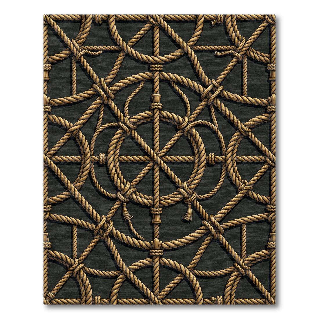 Nautical Rope Netting Arrangement Rug