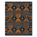 Orange Hourglass Geometric Tribal Rug