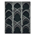 Midnight Celestial Archway Floral Inlay Rug