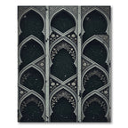 Midnight Celestial Archway Floral Inlay Rug