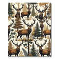 Rustic Forest Elk Woodland Decor Rug