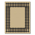 Rustic Railroad Tie Frame Accent Rug