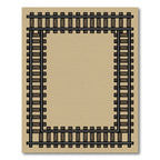 Rustic Railroad Tie Frame Accent Rug