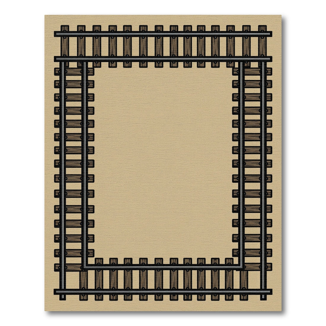 Rustic Railroad Tie Frame Accent Rug