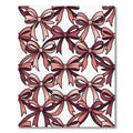 Elegant Mauve Chiffon Ribbon Bows Rug