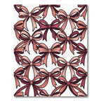 Elegant Mauve Chiffon Ribbon Bows Rug