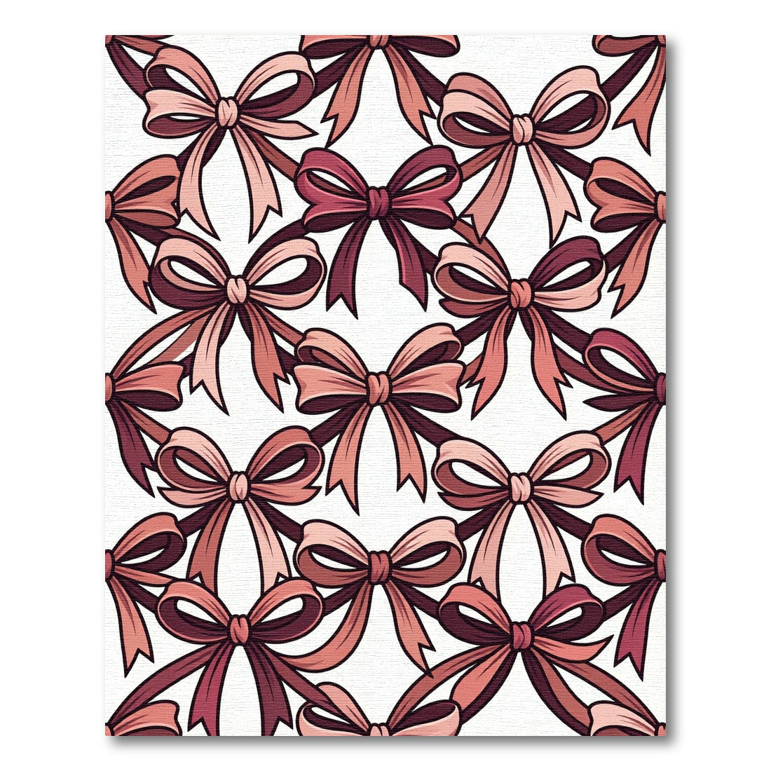 Elegant Mauve Chiffon Ribbon Bows Rug