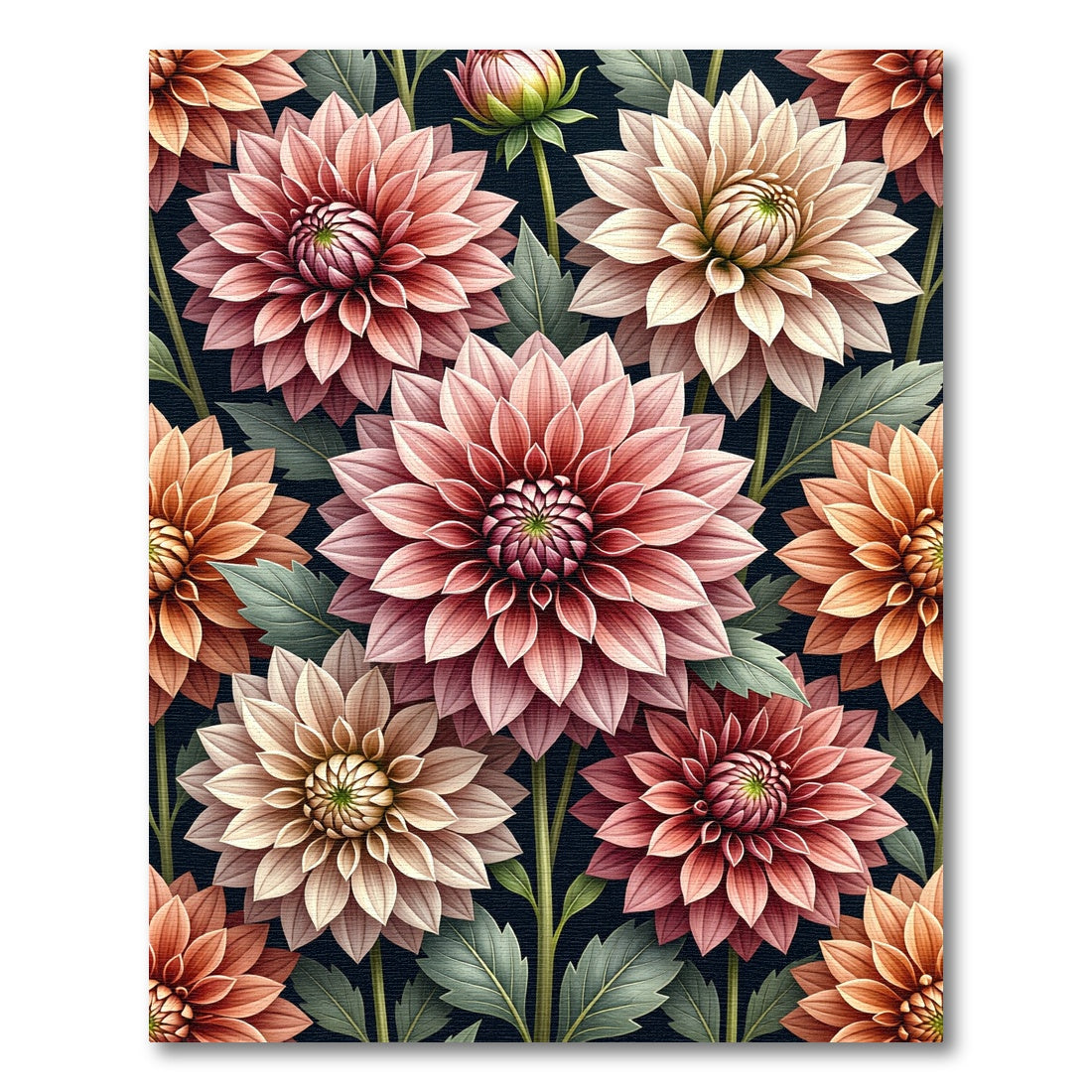 Terracotta Pink Dahlia Botanical Abloom Rug