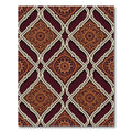 Crimson Orange Medallion Lattice Rug