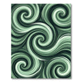 Emerald Green Swirl Composition Rug
