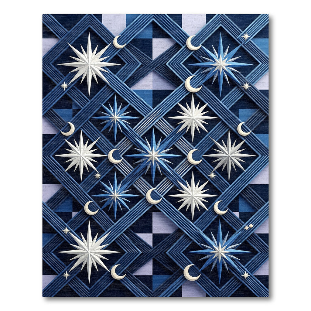 Celestial Blue Nova Moon Blanket Rug