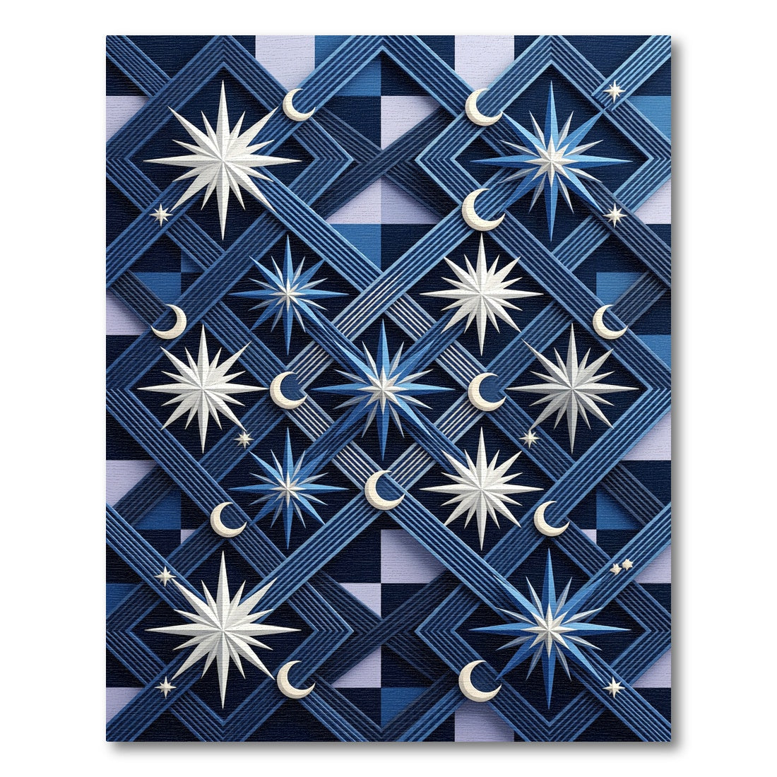 Celestial Blue Nova Moon Blanket Rug