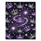 Radiant Purple Celestial Crown Tapestry Rug