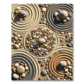 Zen Round Pebble Stone Earth Mosaic Rug