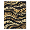 Bold Leopard Graphic Wavy Stripes Rug