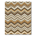 Earthy Chevron Zigzag Brown Beige Rug