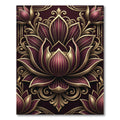 Regal Plum Lotus Gold Relief Rug