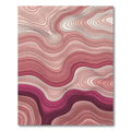 Pink Gradient Wavy Contour Art Rug