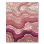 Pink Gradient Wavy Contour Art Rug