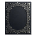 Elegant Silver Scrollwork Filigree Surround Rug