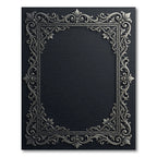 Elegant Silver Scrollwork Filigree Surround Rug