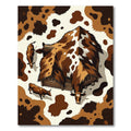 Brown White Bovine Farmhouse Hide Rug