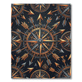 Ornate Compass Arrow Navigation Art Rug