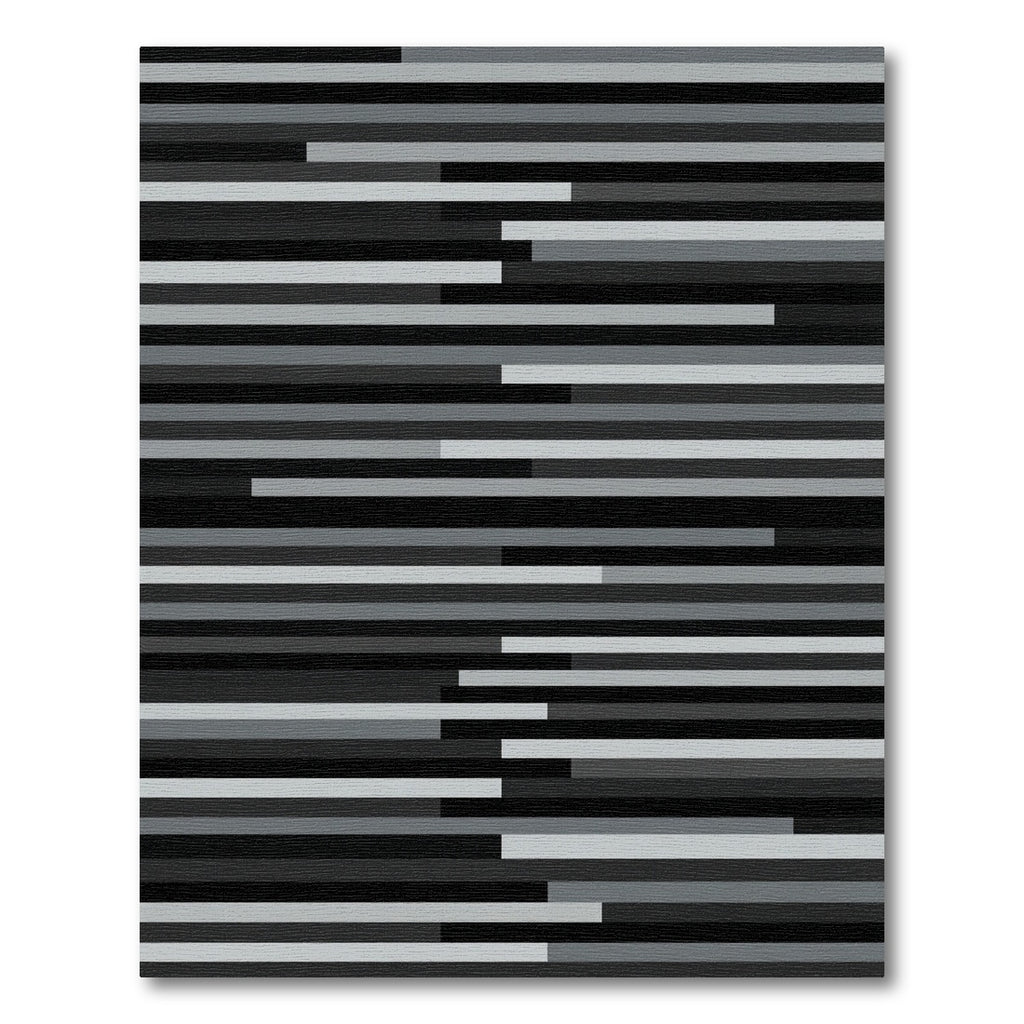 Monochromatic Horizontal Stripe Abstract Rug