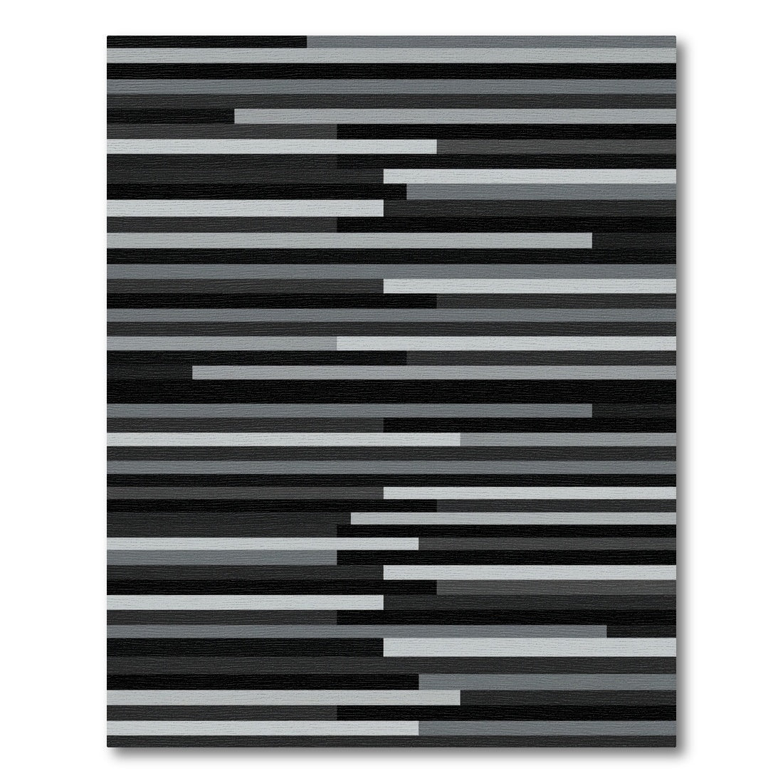 Monochromatic Horizontal Stripe Abstract Rug