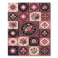 Vintage Floral Starburst Tile Collage Rug