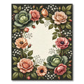 Vintage Peach Rose Cabbage Garden Rug