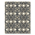 Modern Gray Intersecting Lattice Grid Rug