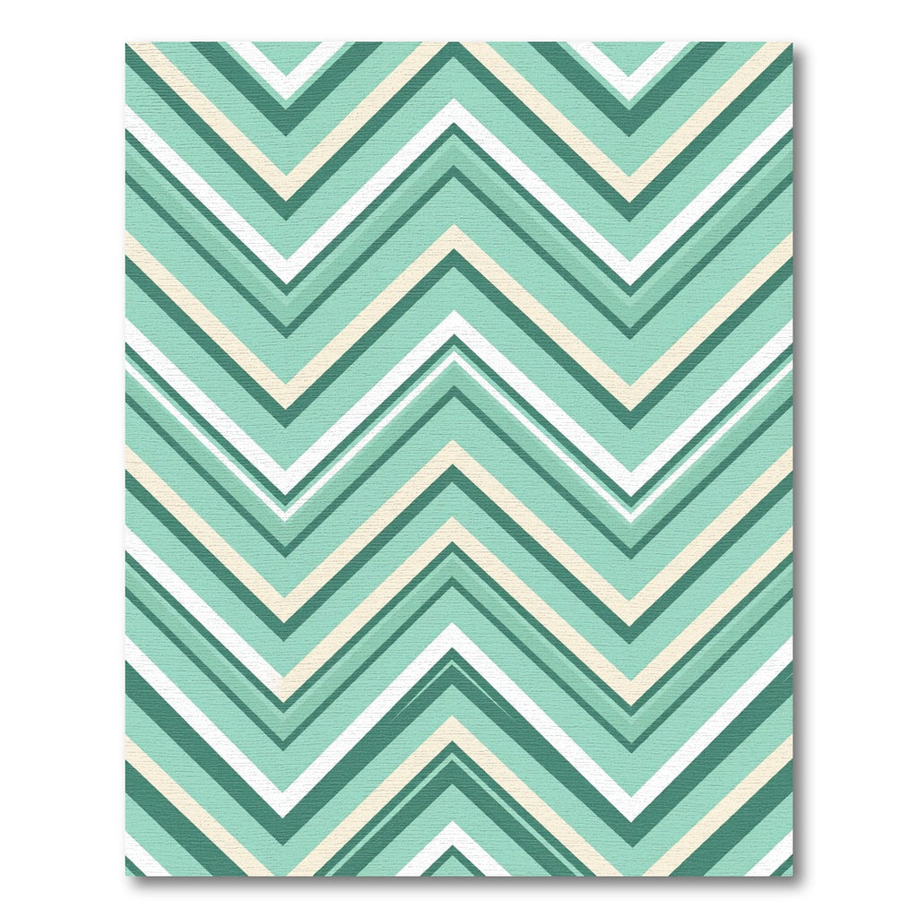 Modern Aqua Chevron Zigzag Geometric Rug