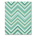 Modern Aqua Chevron Zigzag Geometric Rug