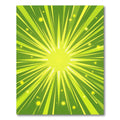 Radiant Lime Green Sunburst Explosion Rug